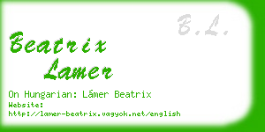 beatrix lamer business card